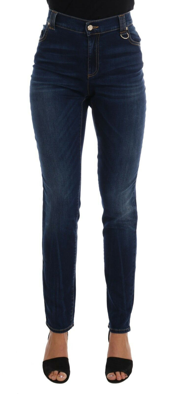 Blue Wash Cotton Stretch Slim Denim  Jeans Pant