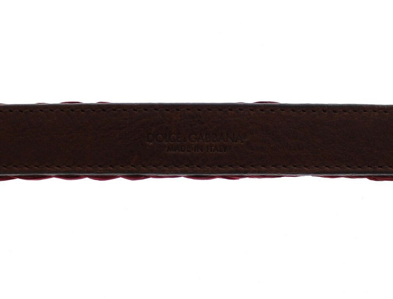 Pink Viscose Logo Cintura Gürtel Belt