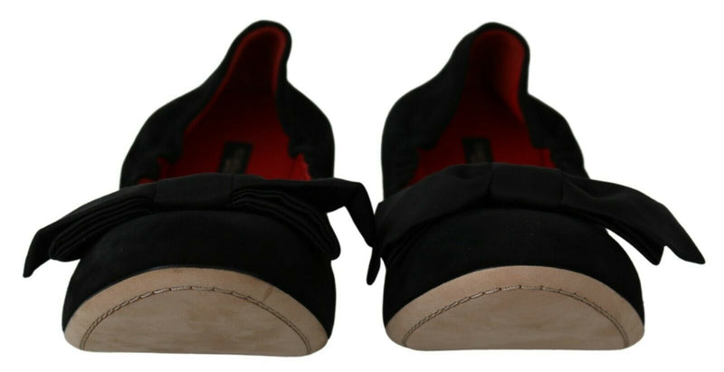 Black Suede Red Ballerina Flats Shoes