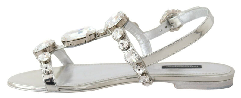Silver Crystal Sandals Flip Flops Shoes