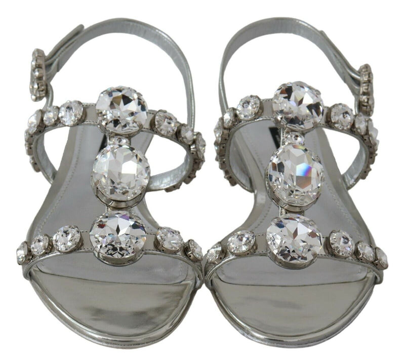 Silver Crystal Sandals Flip Flops Shoes