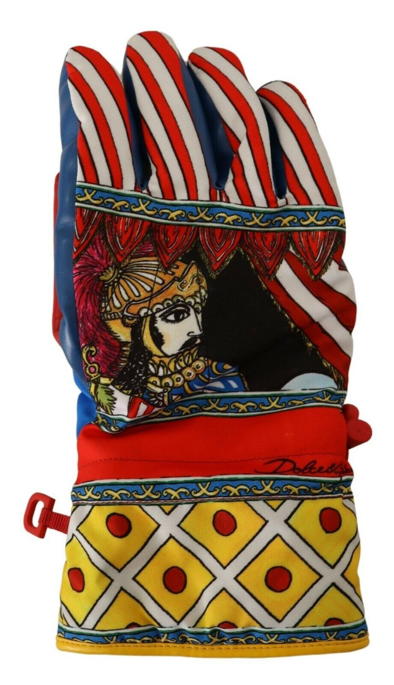 Multicolor Carretto Sicily Womens Winter Warm Gloves