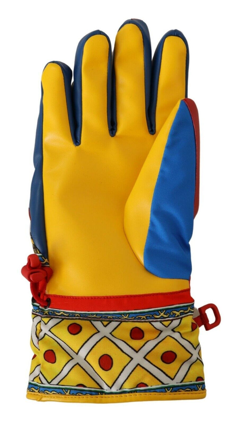 Multicolor Carretto Sicily Womens Winter Warm Gloves