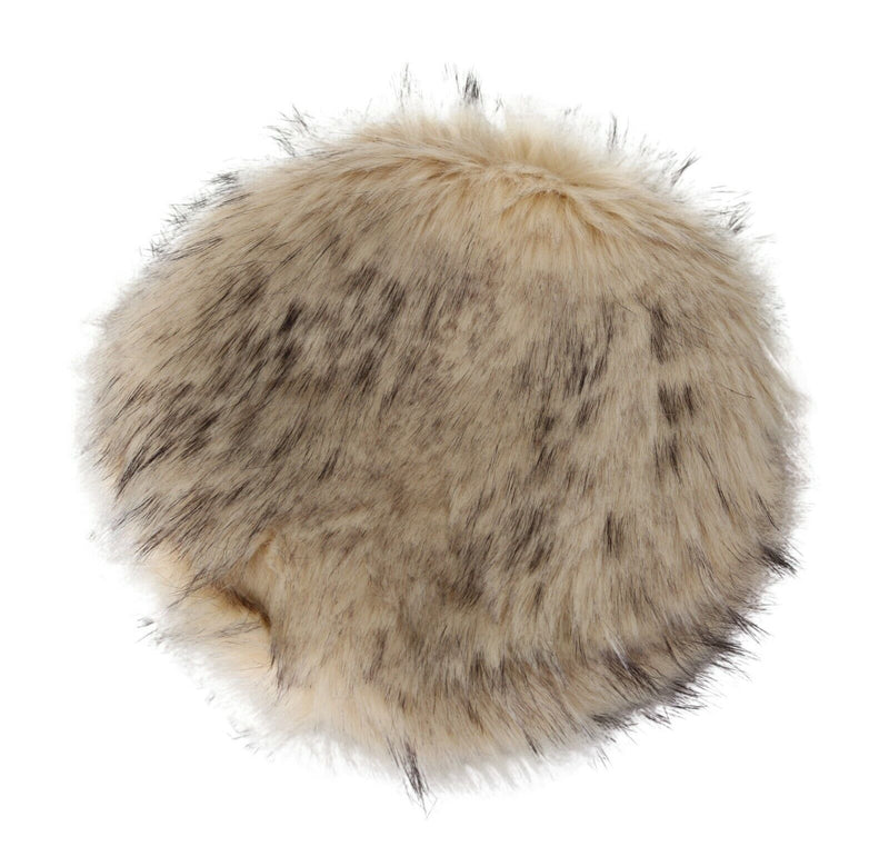 Beige Cashmere Fur Women Beret Hat