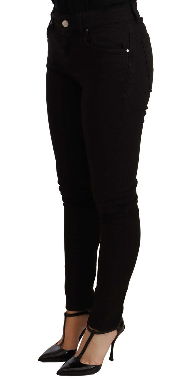 Black Slim Fit Denim Cotton Stretch Jeans
