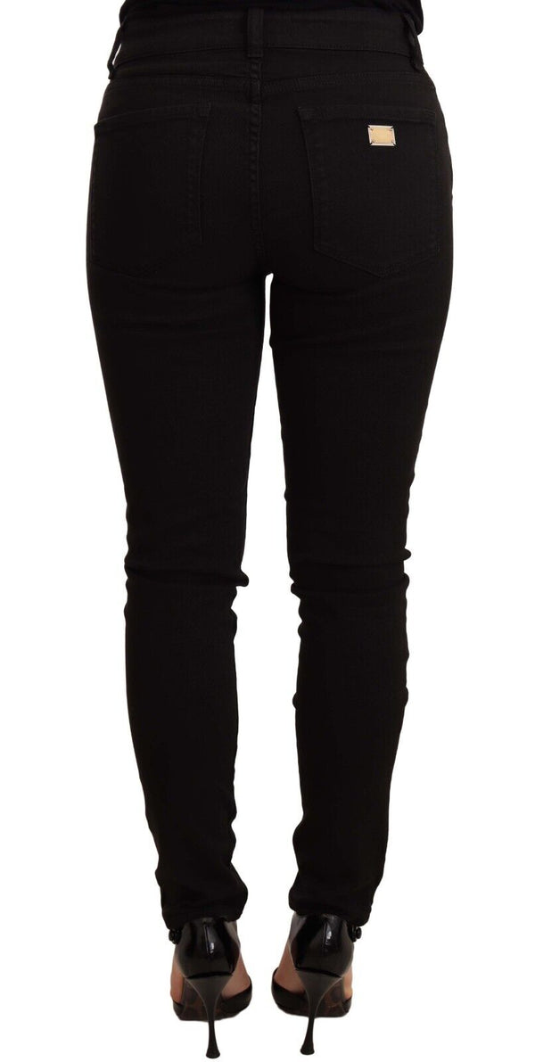 Black Slim Fit Denim Cotton Stretch Jeans