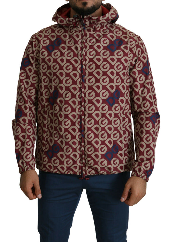 Multicolor DG Logo Print Hooded Coat Jacket
