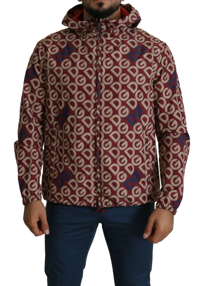 Multicolor DG Logo Print Hooded Coat Jacket
