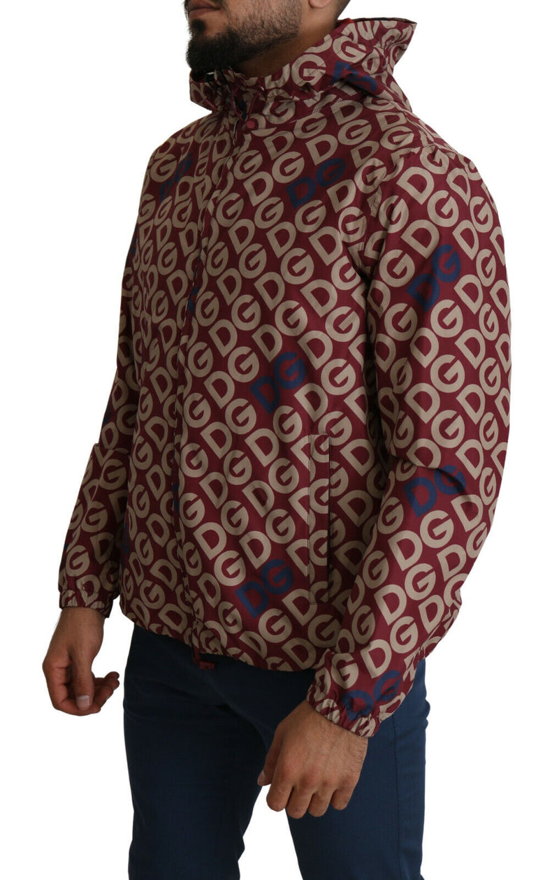 Multicolor DG Logo Print Hooded Coat Jacket