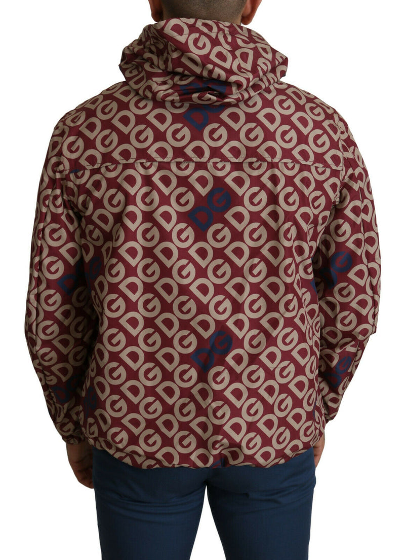 Multicolor DG Logo Print Hooded Coat Jacket