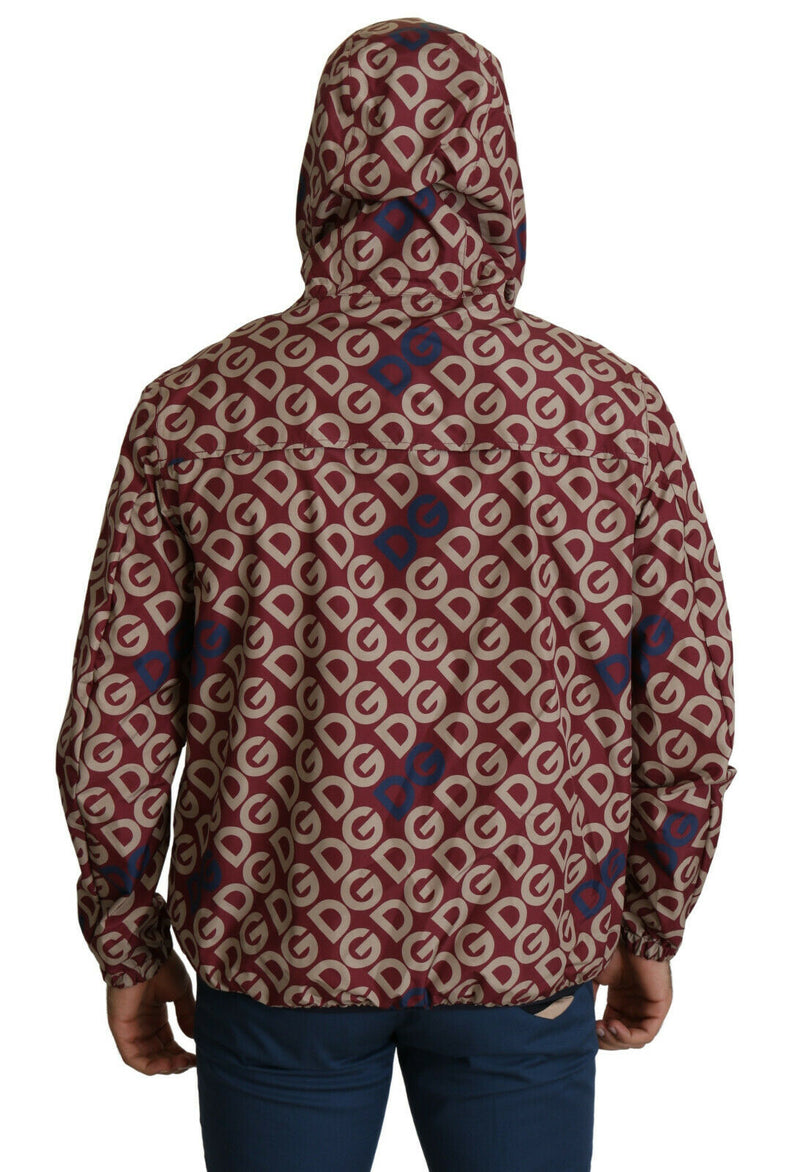 Multicolor DG Logo Print Hooded Coat Jacket
