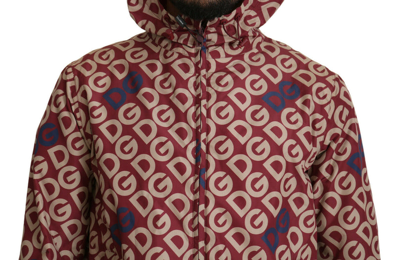 Multicolor DG Logo Print Hooded Coat Jacket