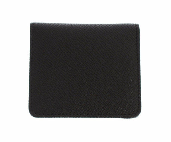 Black Dauphine Leather Condom Case Holder