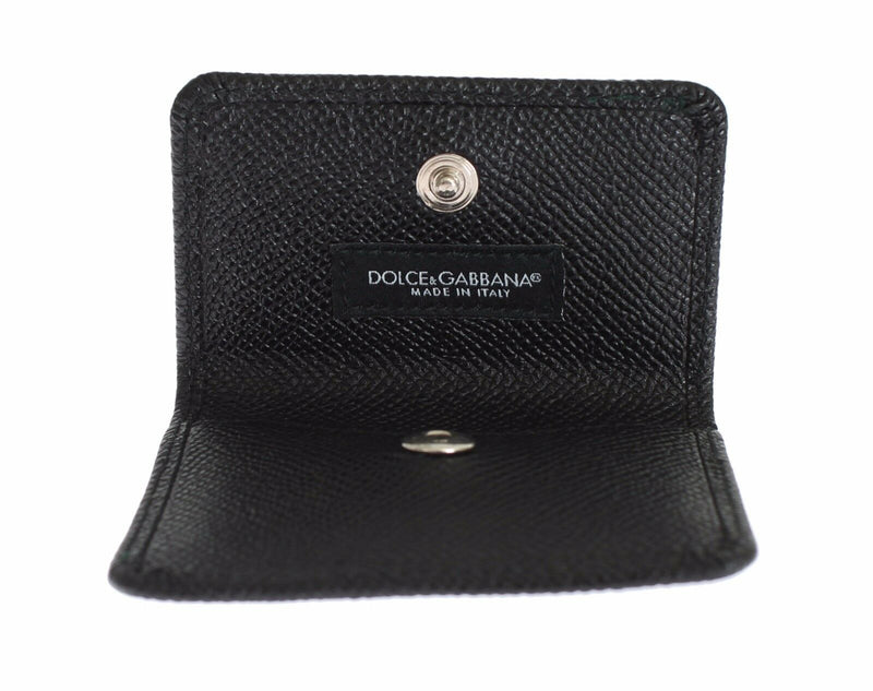 Black Dauphine Leather Condom Case Holder