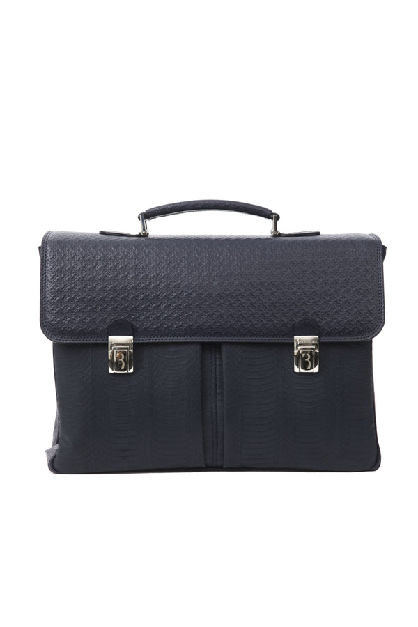 Blue Leather Briefcase
