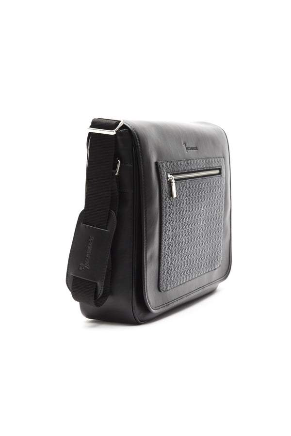 Black Leather Messenger Bag