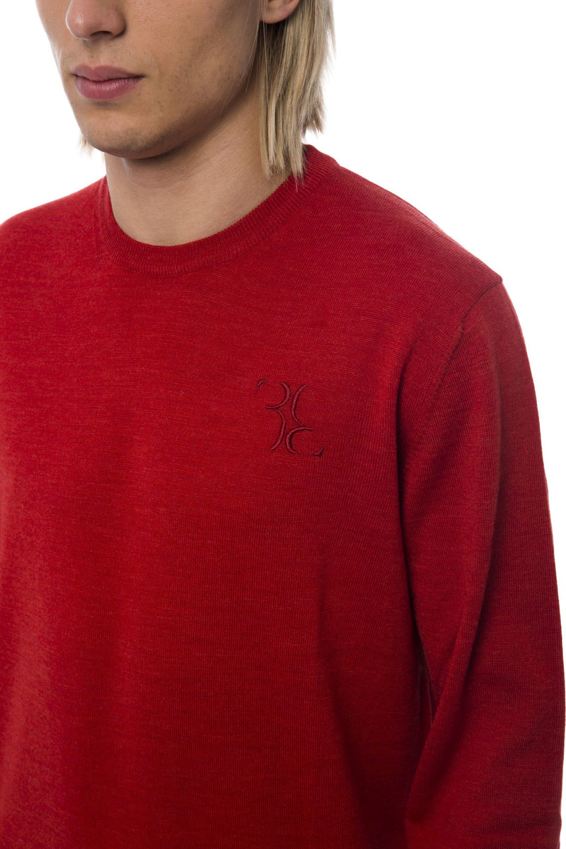 Red Merino Wool Sweater