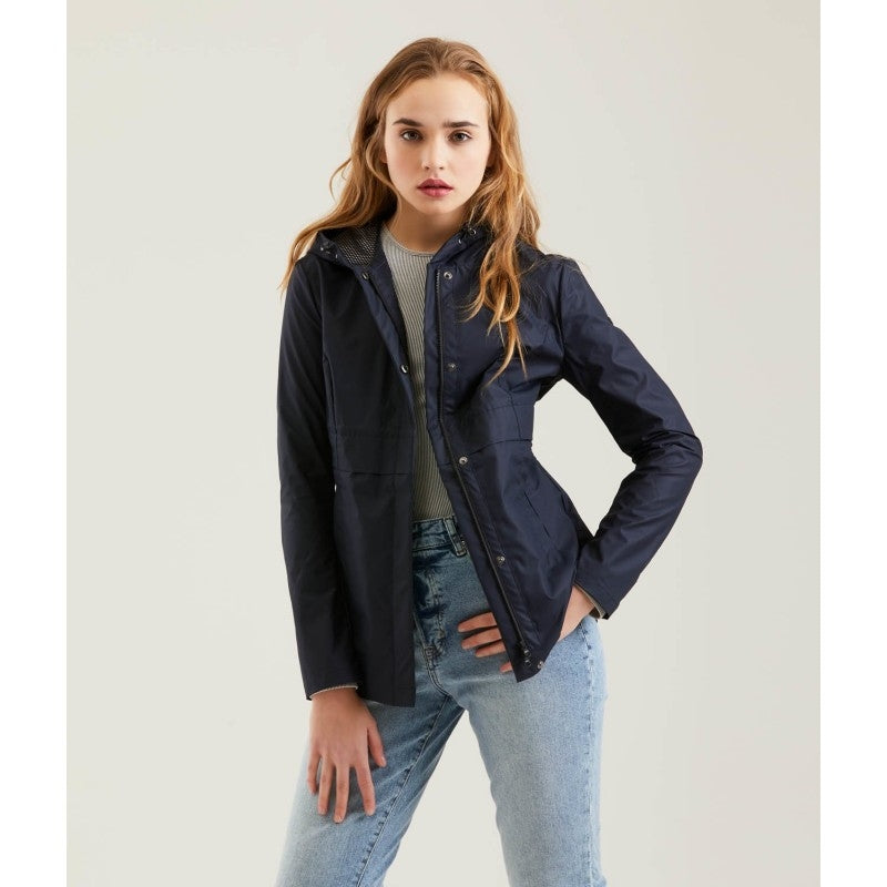 Blue Polyester Jackets & Coat