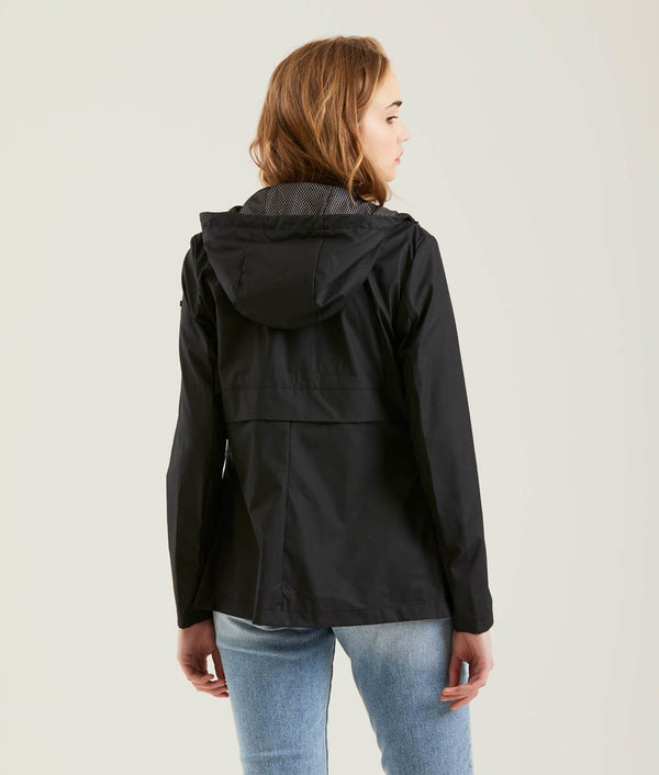 Black Polyester Jackets & Coat