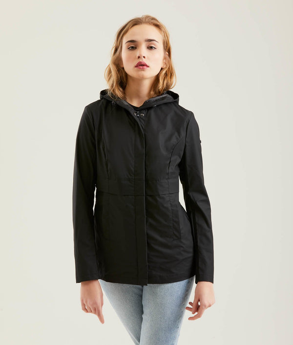 Black Polyester Jackets & Coat