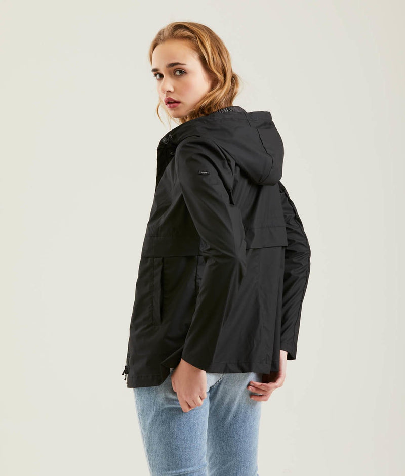 Black Polyester Jackets & Coat
