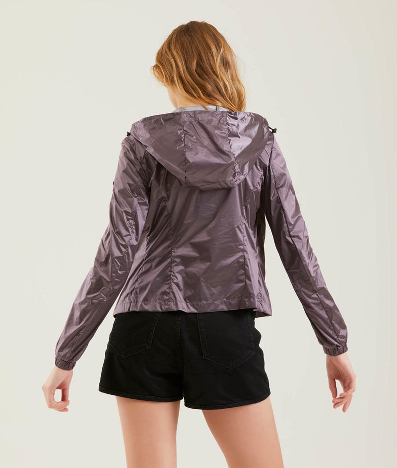 Pink Polyamide Jackets & Coat