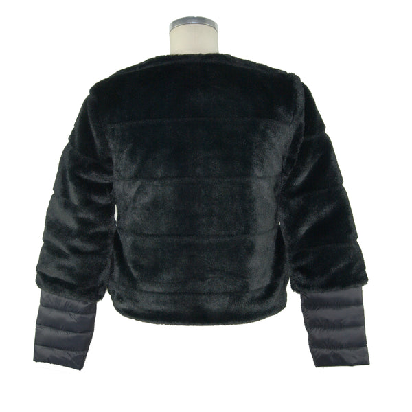 Black Polyester Jackets & Coat
