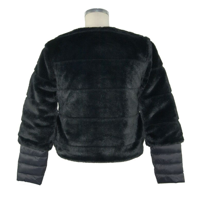 Black Polyester Jackets & Coat
