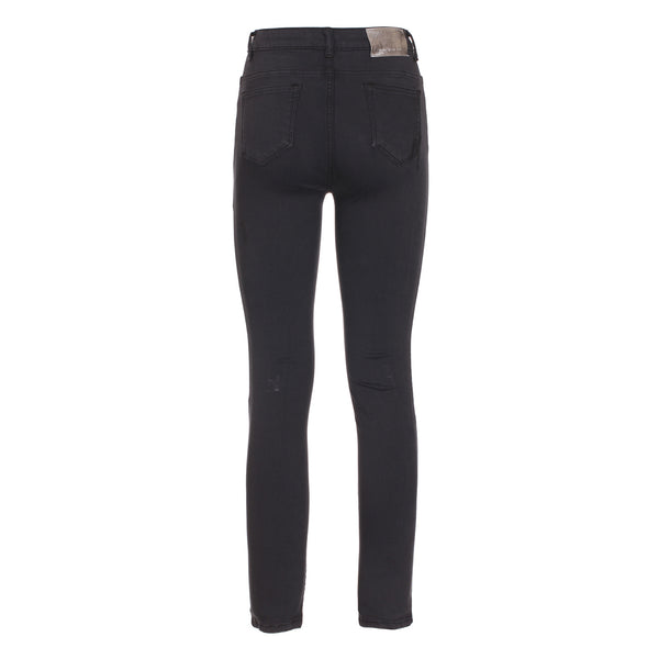 Black Cotton Jeans & Pant