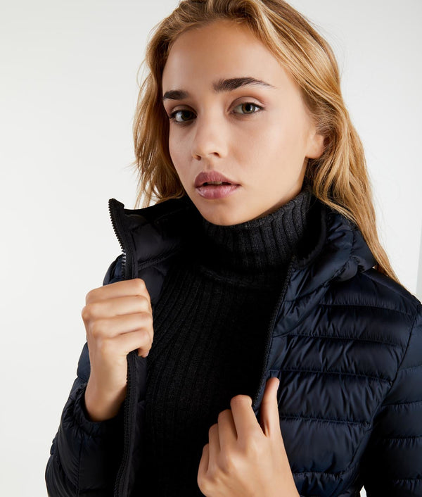 Blue Polyester Jackets & Coat