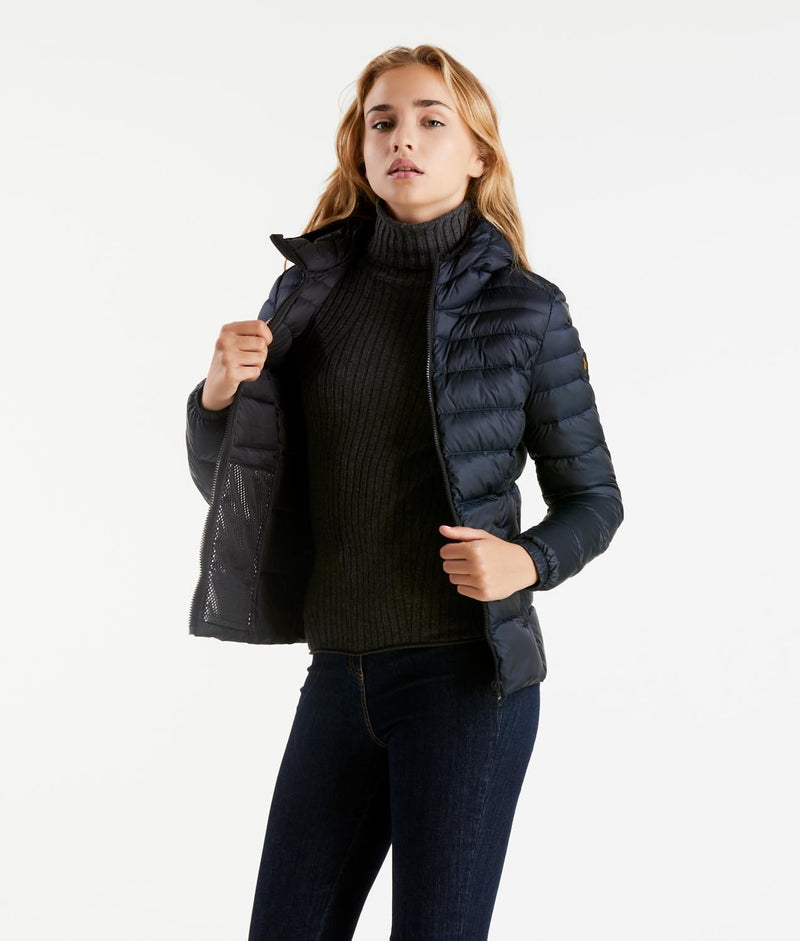 Blue Polyester Jackets & Coat