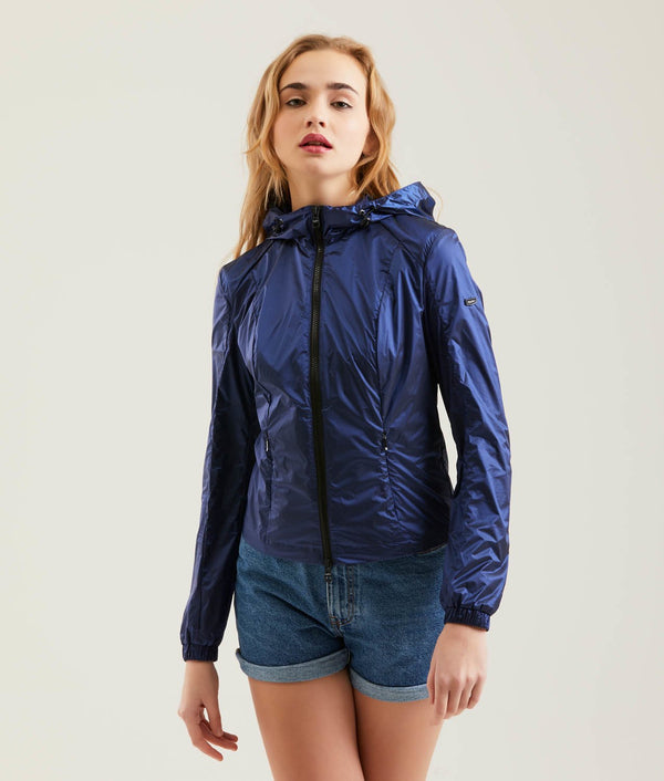 Blue Polyamide Jackets & Coat