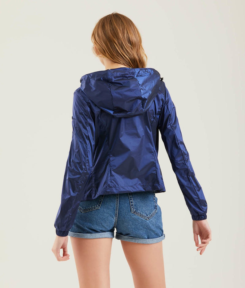 Blue Polyamide Jackets & Coat