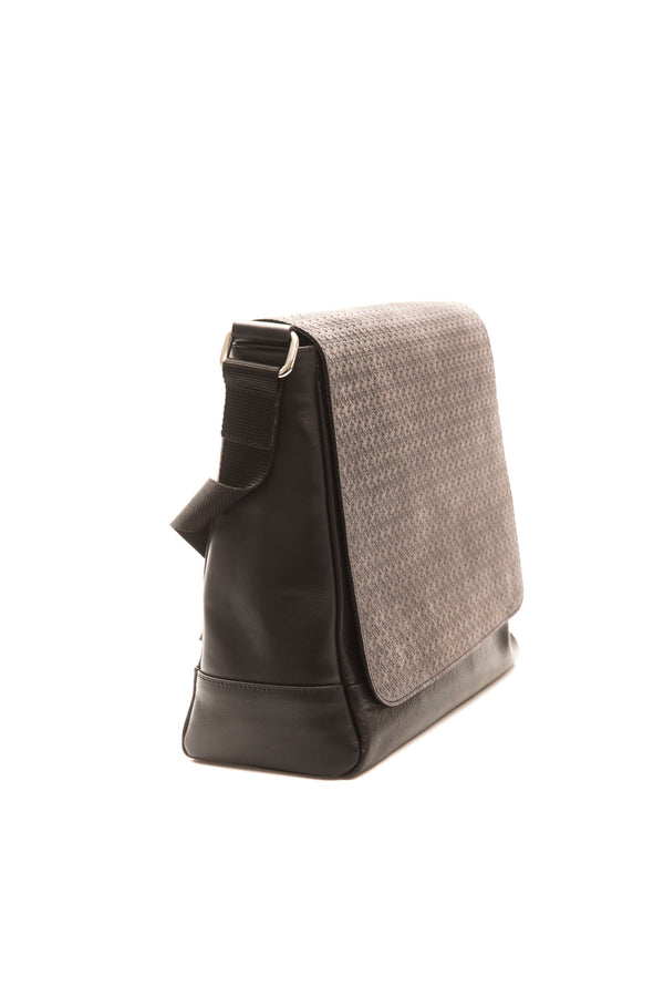 Black Leather Messenger Bag