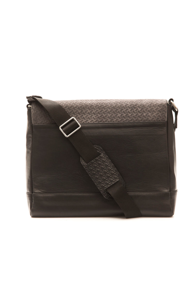 Black Leather Messenger Bag