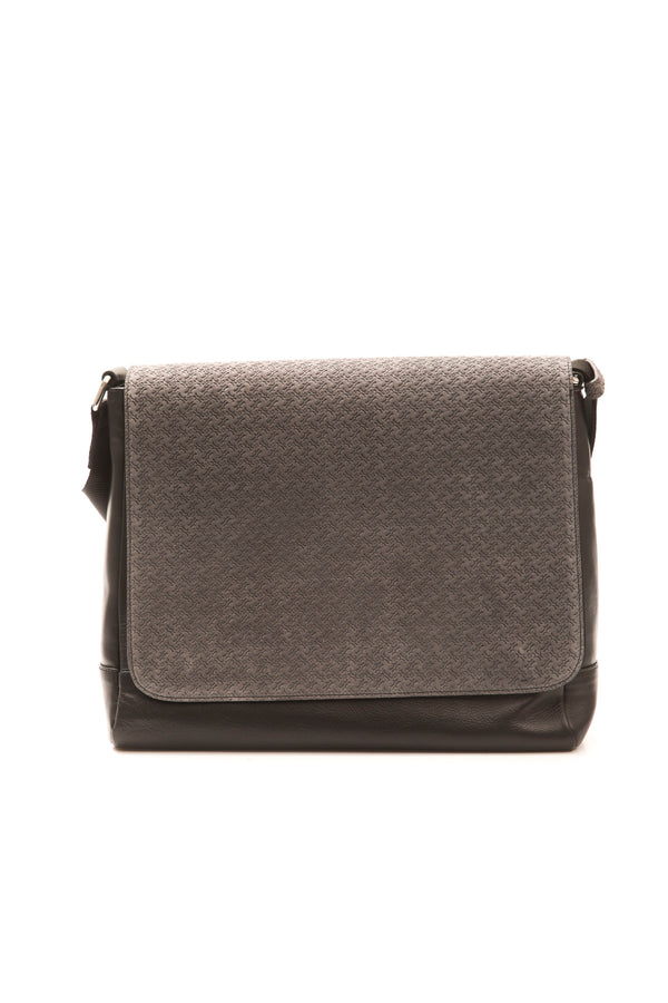 Black Leather Messenger Bag