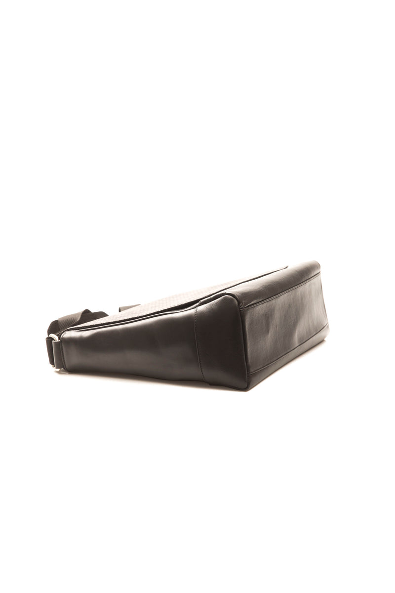 Black Leather Messenger Bag