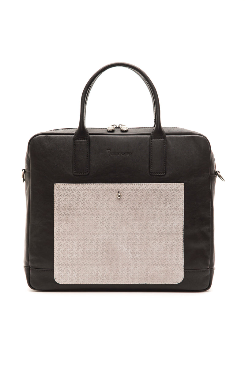 Black Leather Messenger Bag