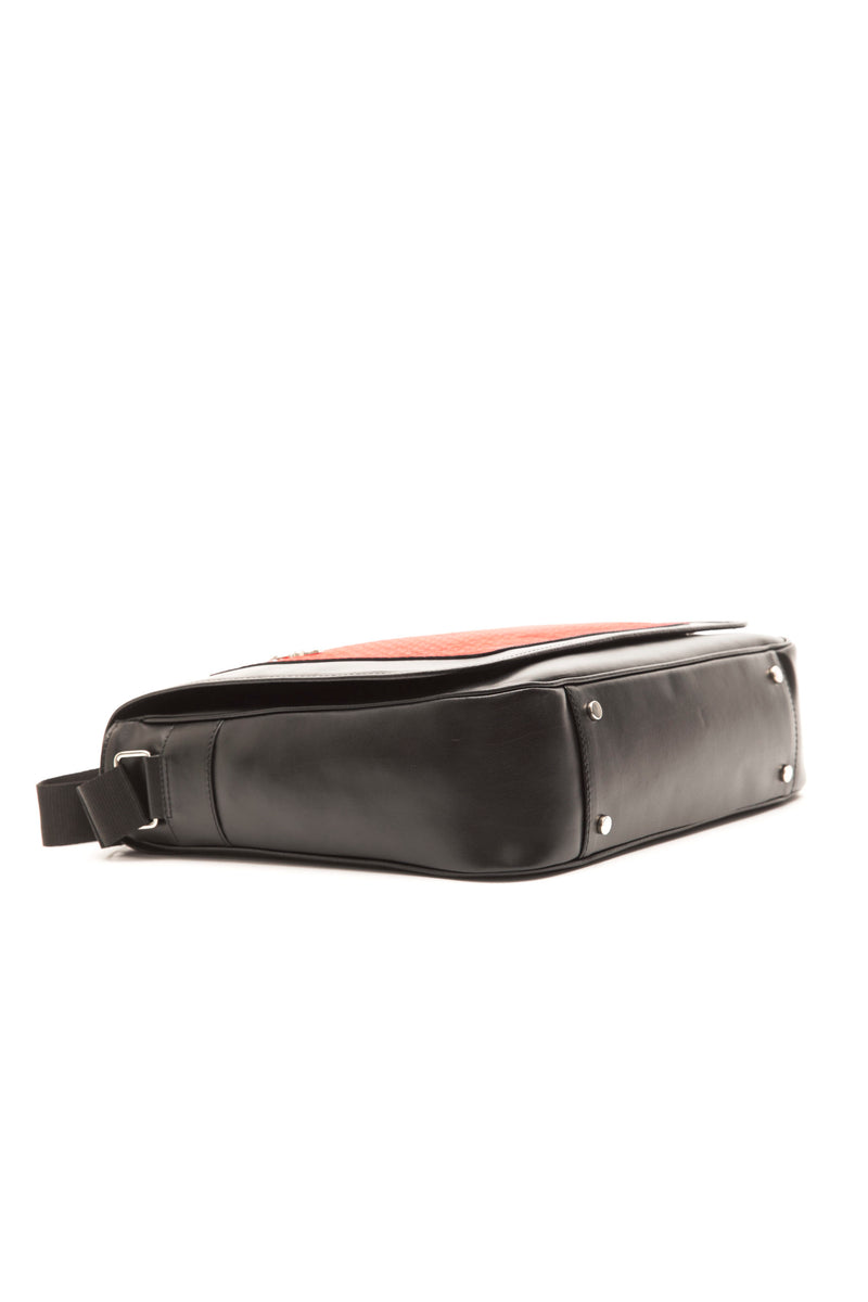 Black Leather Messenger Bag