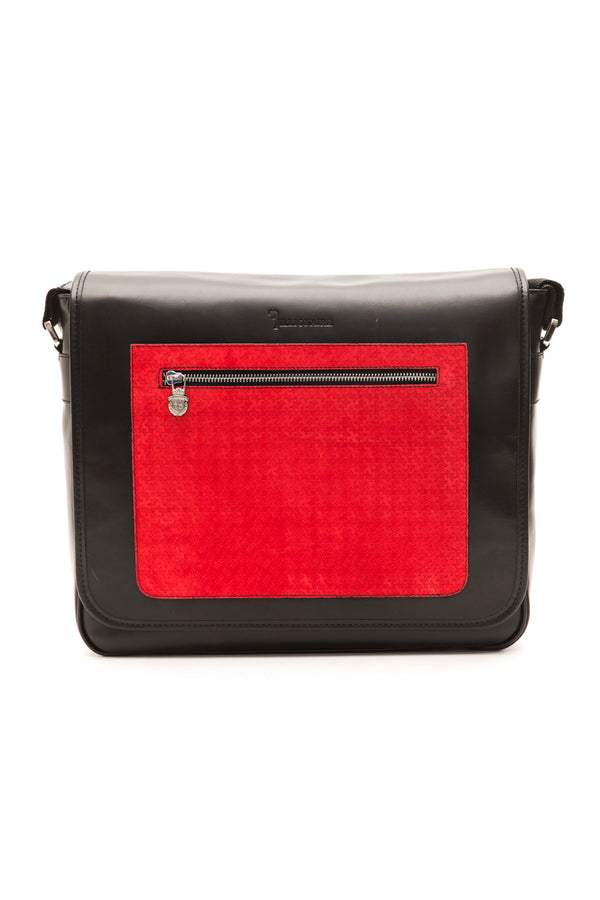 Black Leather Messenger Bag