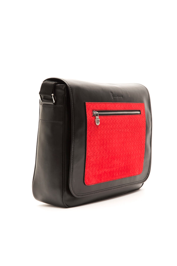 Black Leather Messenger Bag