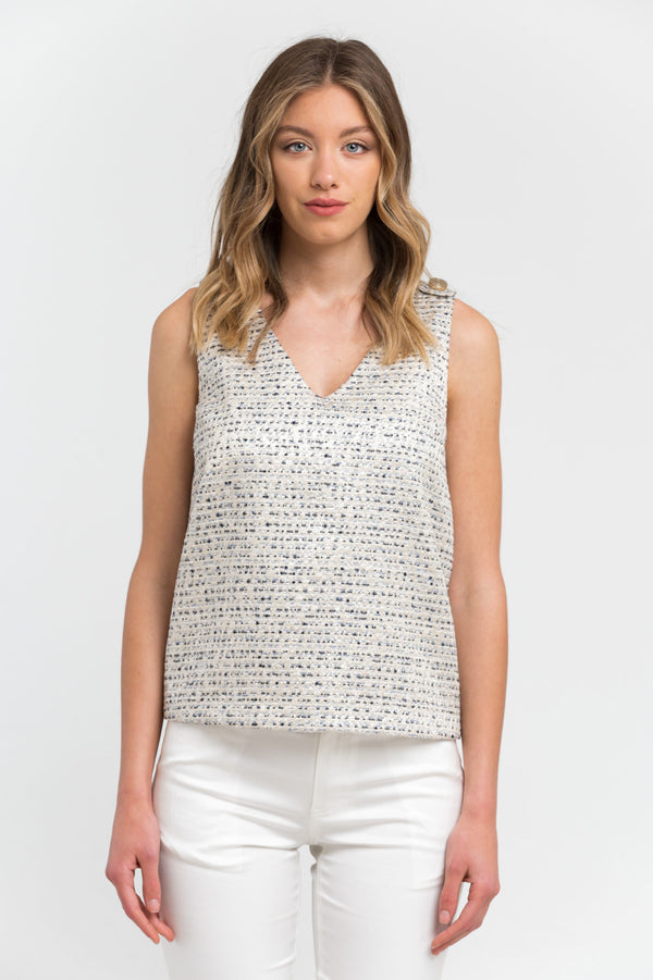 Beige Acetate Tops & T-Shirt