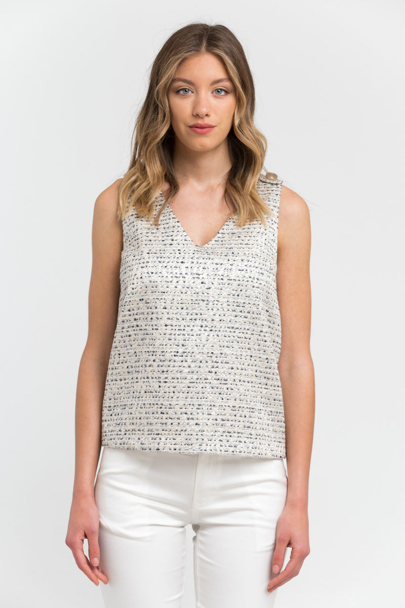 Beige Acetate Tops & T-Shirt