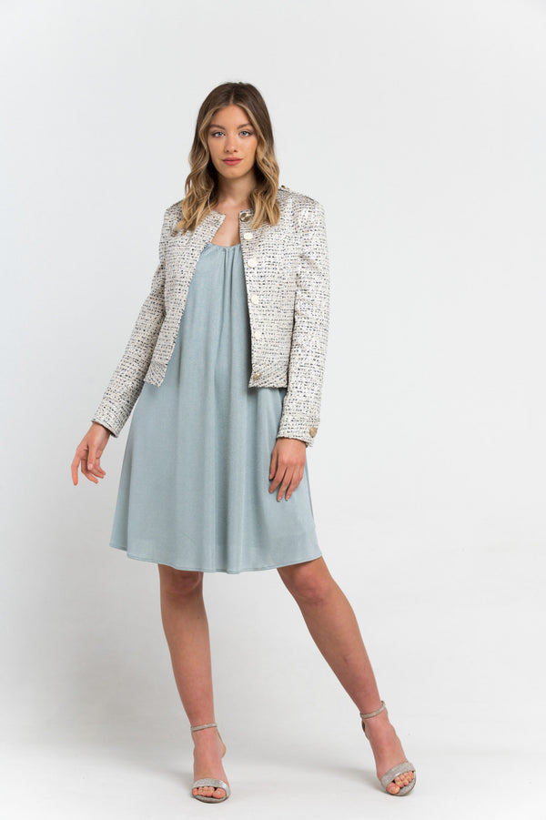 Beige Polyester Suits & Blazer