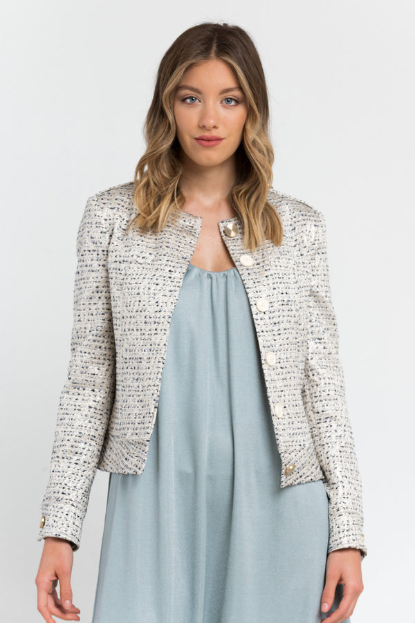 Beige Polyester Suits & Blazer