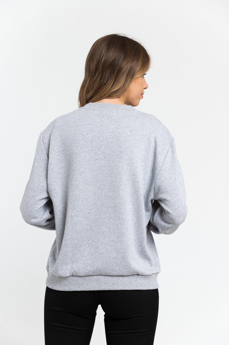Gray Cotton Sweater