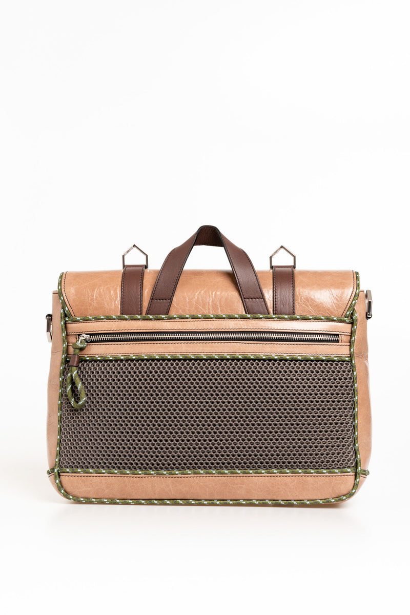 Beige Leather Briefcase