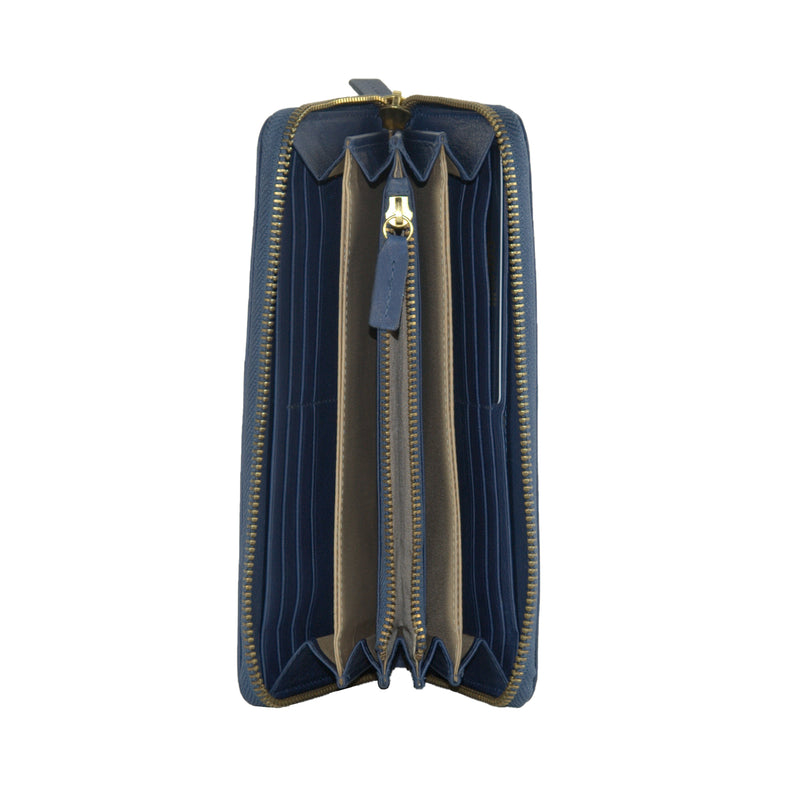 Blu Calfskin Wallet