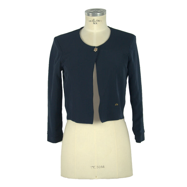 Blue Polyester Jackets & Coat