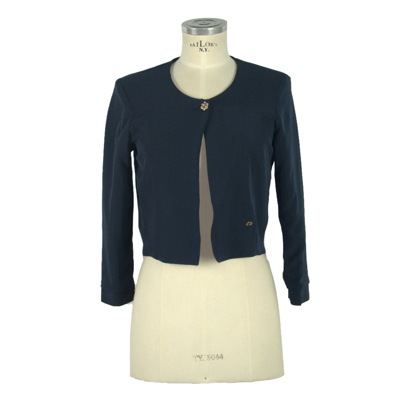 Blue Polyester Jackets & Coat